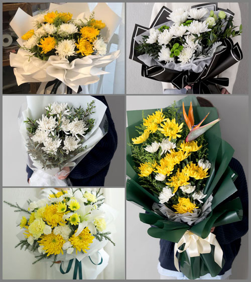贵州遵义红花岗区喇叭镇龙堰村白事花束代送
